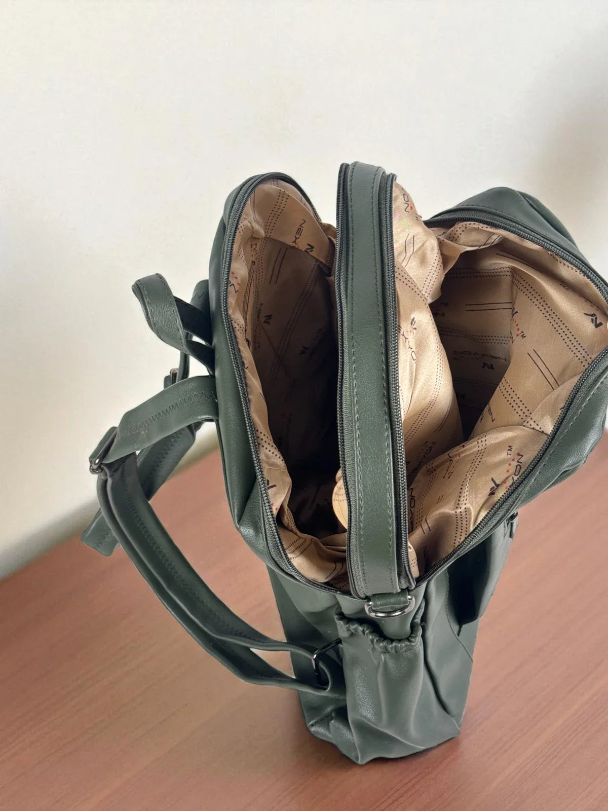 Tarani PU leather backpack spacious interior set with strap
