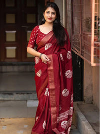 Arthika Cotton Crape Saree
