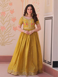 Poorvika Gold Crush Dress