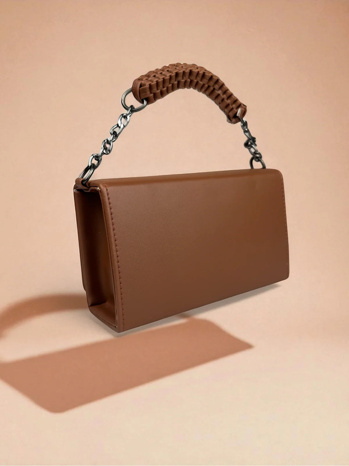 Tarani PU leather handbag back view simple finish