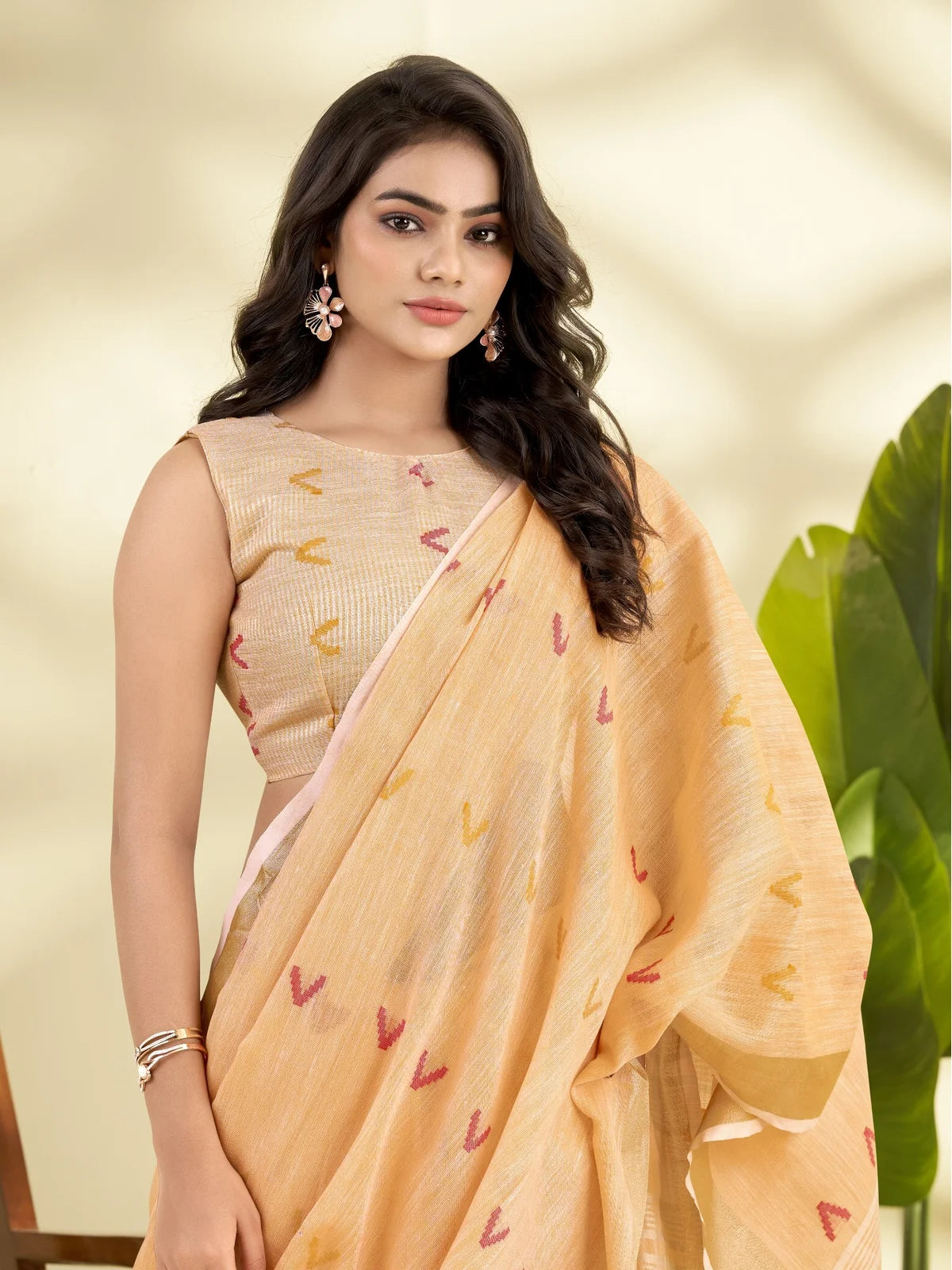 Shubhikavati Linen Silk Saree