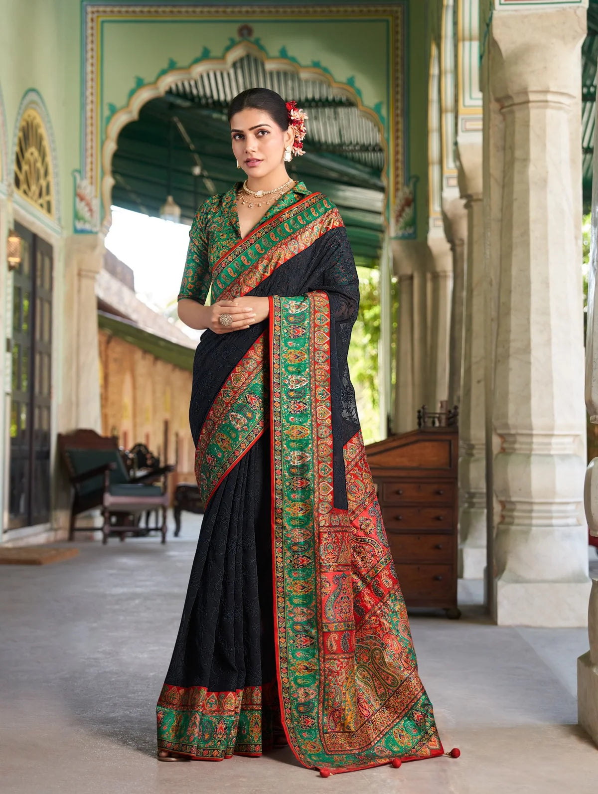 Vasundhara Georgette Saree - TARANI