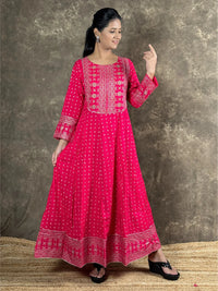 Anvika Rayon Anarkali Dress