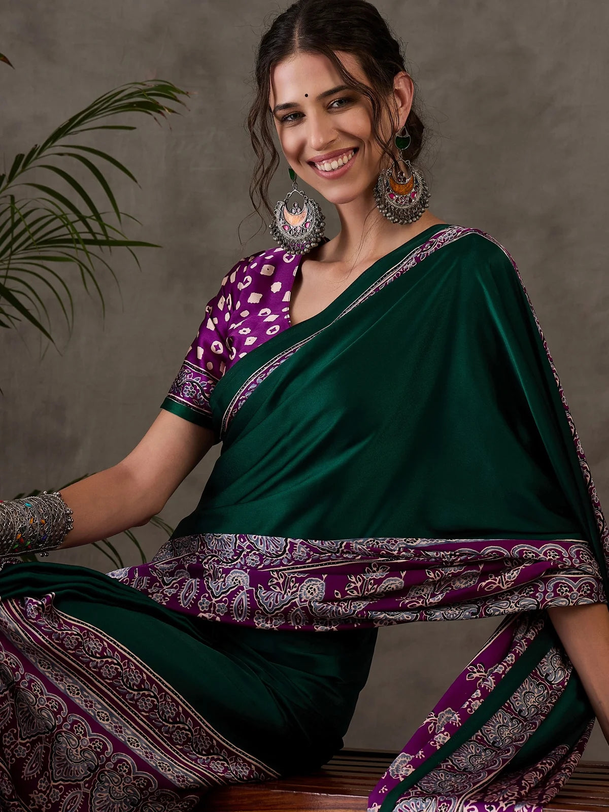 Tarani Sujata party wear saree close upper body portrait