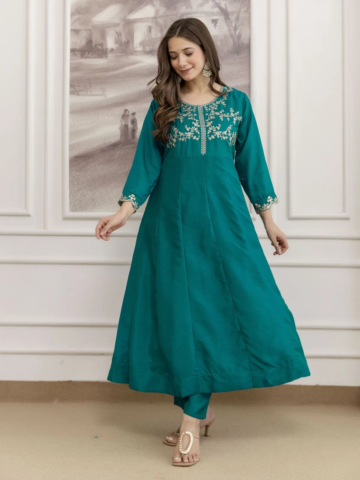 Chintanikavati Silk Dress