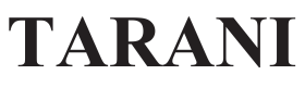 Brand name 'TARANI' in black text on a transperent background