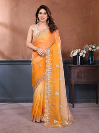 Urvijika Gold Crush Saree