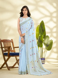 Eeshikavati Linen Saree