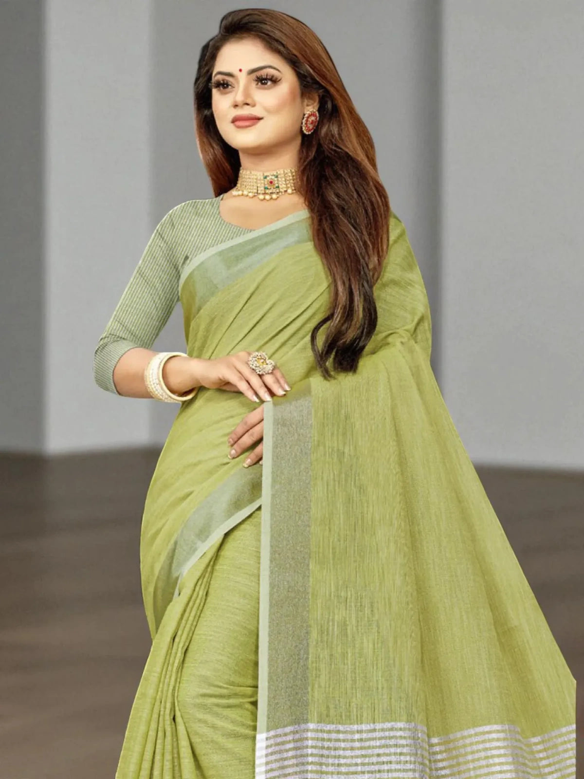 Vaidehi Linen Saree - TARANI