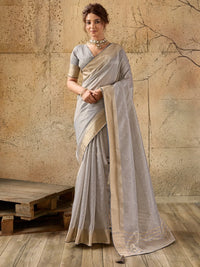 Indira Tissue Linen Saree