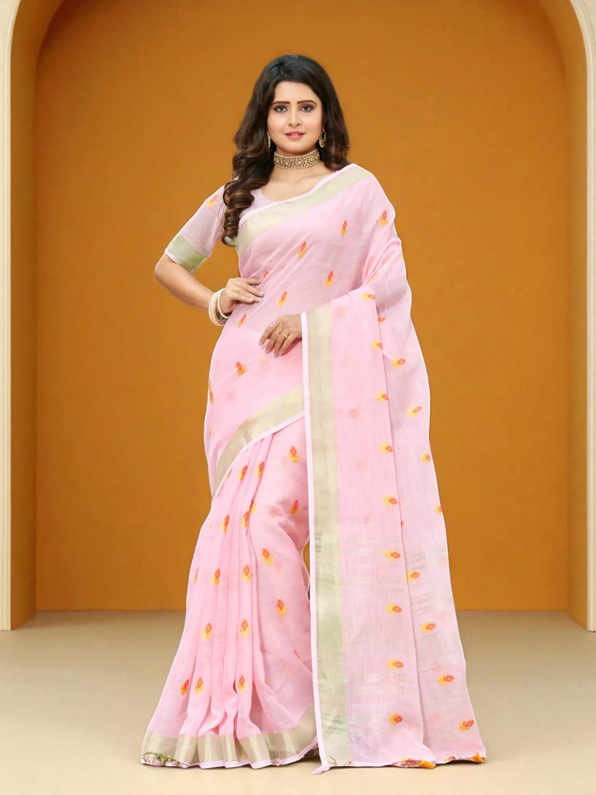 Anandi Linen Saree - TARANI