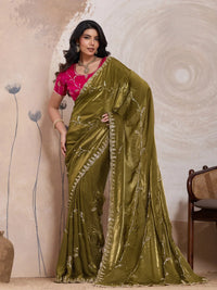 Vineeta Velvet Saree