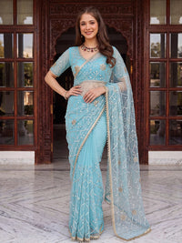 Shubhra Net Saree