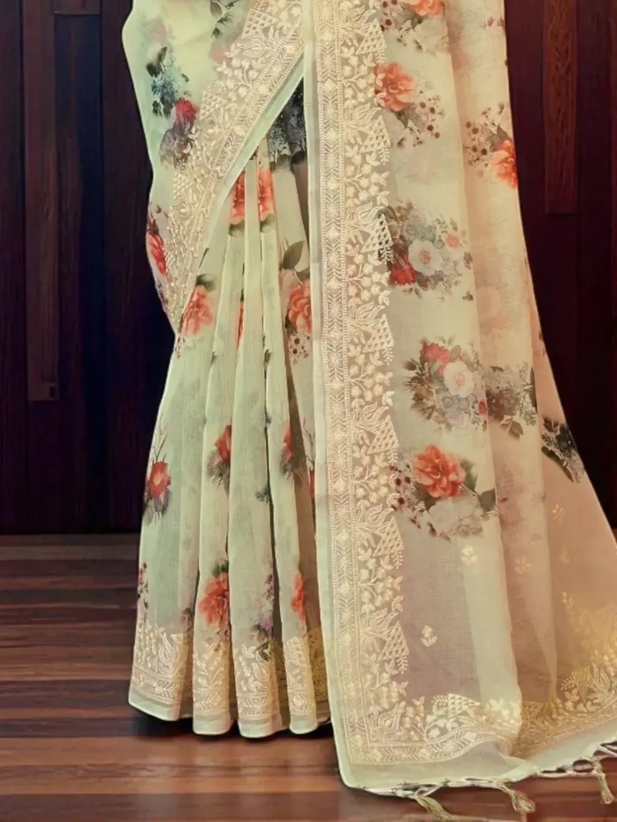 Revati Organza Saree - TARANI