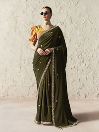 Mrunal Organza Saree