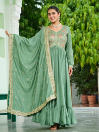 Leelavati Silk Gown