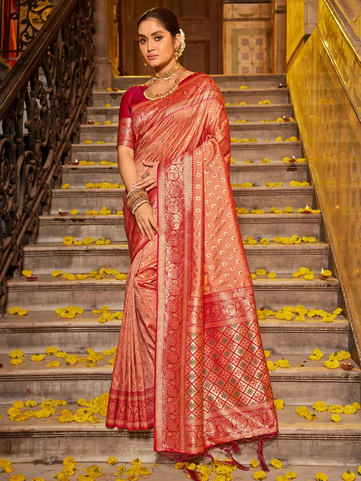 Shweta Silk Saree - TARANI