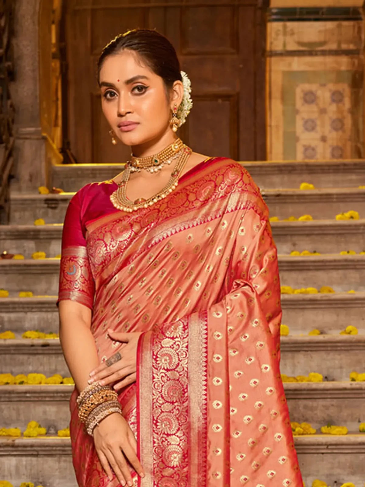 Shweta Silk Saree - TARANI